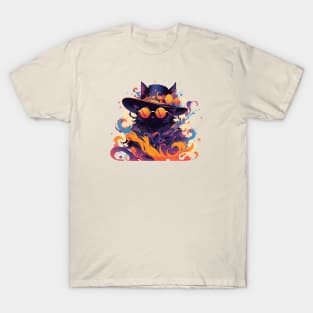 A fancy black cat ready for the summer T-Shirt